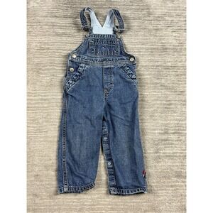 VTG Y2K Tommy Hilfiger Toddler Denim Overalls Size 18-24 Months Unisex